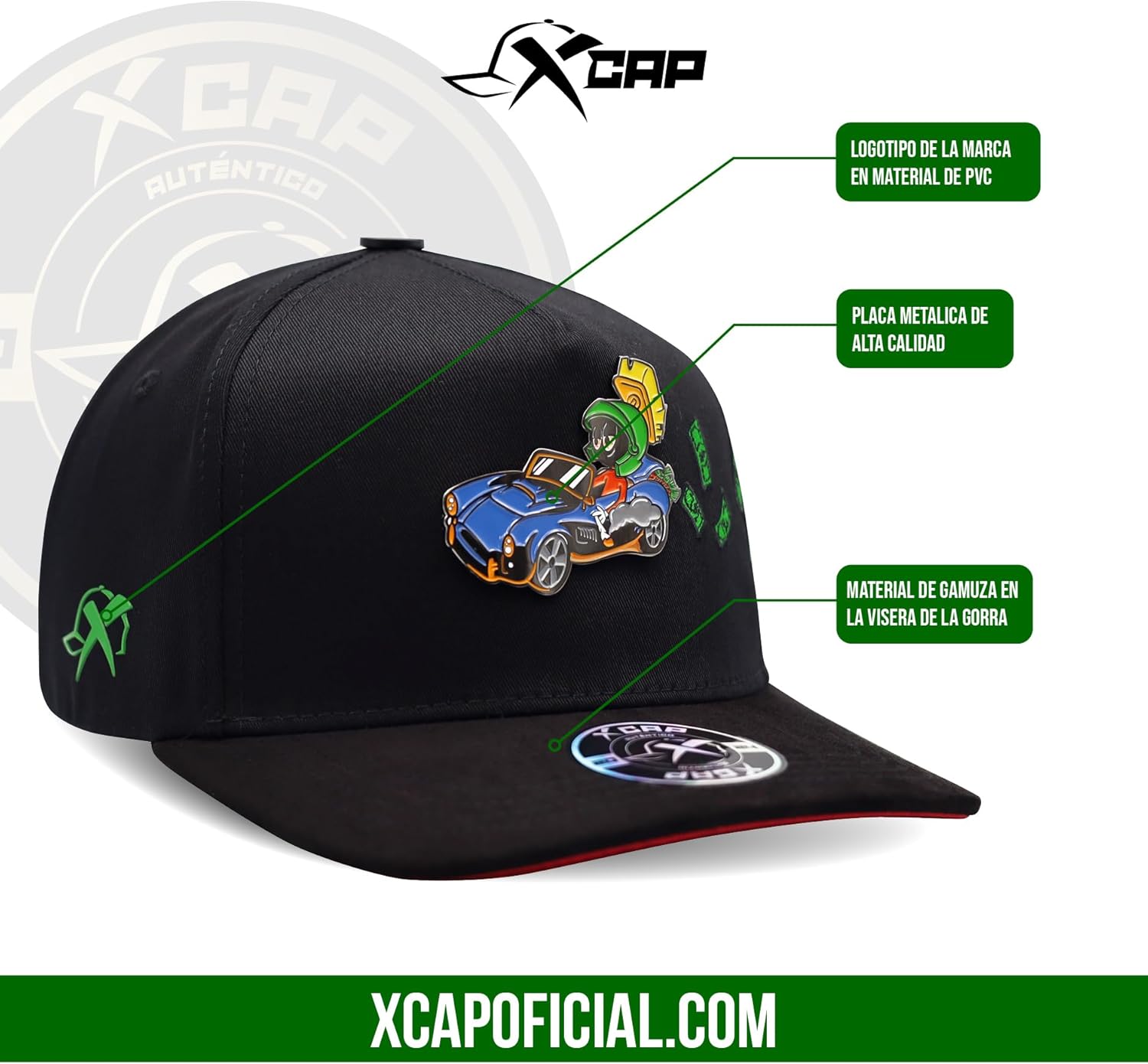 XCAP Hat Marvin Money Black Baseball Cap - Premium Hat for Men and Women, Ball Caps for Men for Any Occasion, Marvin Money Trucker Hat, Gorra para Hombre Ajustable