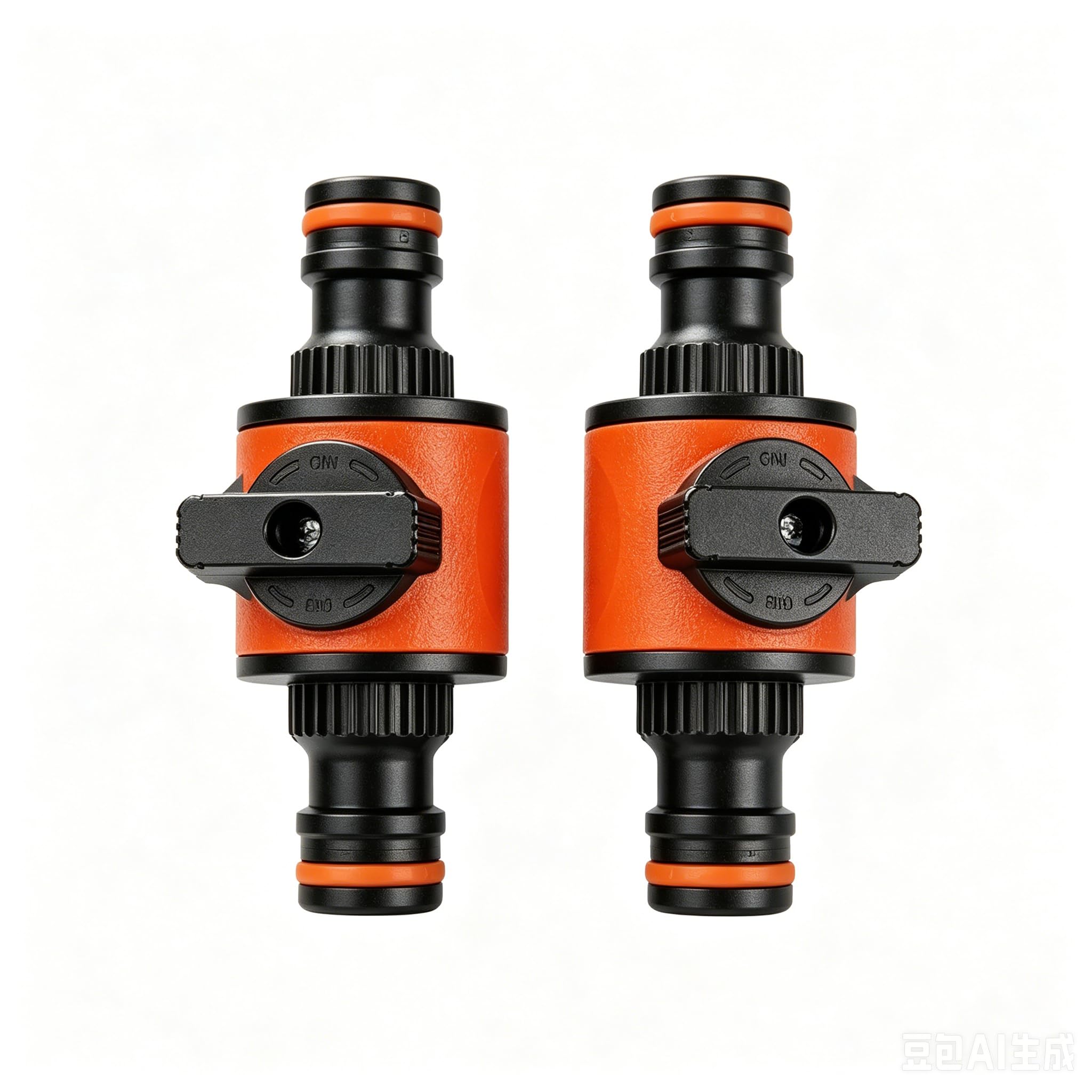 Oberlyn Orange 2 Pcs Garden Hose Connectors And Fittings,For Hozelock Connectors And Fittings,Quick Release Inline Shut-Off Valve Pipe,In-Line Tap Connector,Hosepipe End Control Double Coupler,For Hozelock Fitting