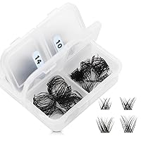 Vista 30 de YY - Extensiones de pestañas Y, rizo D, 0.003 in, 0.315-0.591 in, bandeja mixta, extensiones de pestañas con volumen, fácil aplicación en abanico