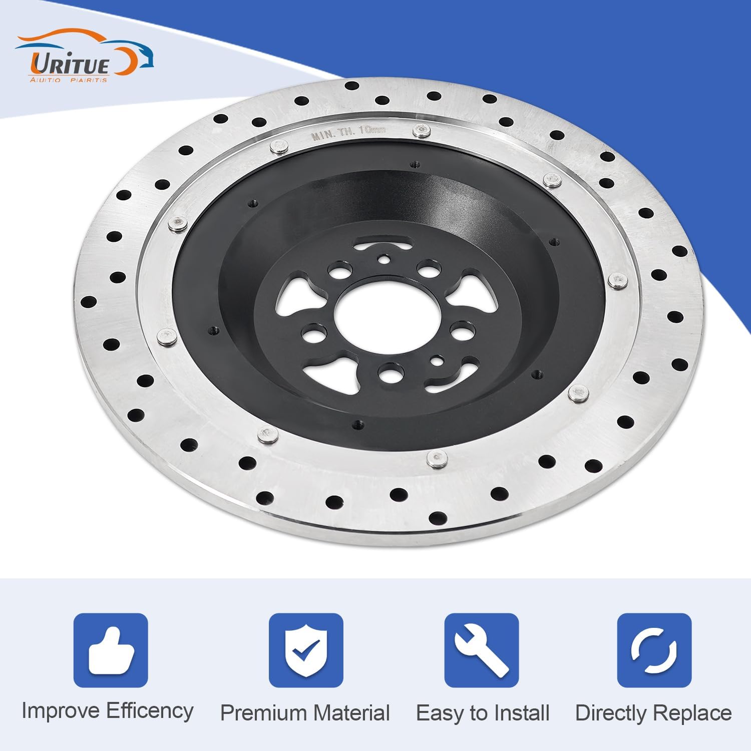43250-MCA-013 Rear Brake Disc Rotor Compatible with 2001-2017 Honda Goldwing 1800
