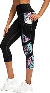 Pantalones deportivos 3/4 para mujer con bolsillos, mallas deportivas 3/4 para mujer, opacos, pantalones de fitness para correr