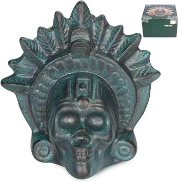 Aztec Death Whistle - 126dB+ Loudest Screaming Whistle, Authentic Ceramic Death Whistle for Halloween Pranks, Unique Scary Gift, Collectible -Ancient Bronze