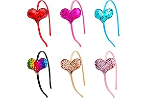 Candygirl Heart Headband for Girls Women Cute Valentine's Day Gift Pack of 6