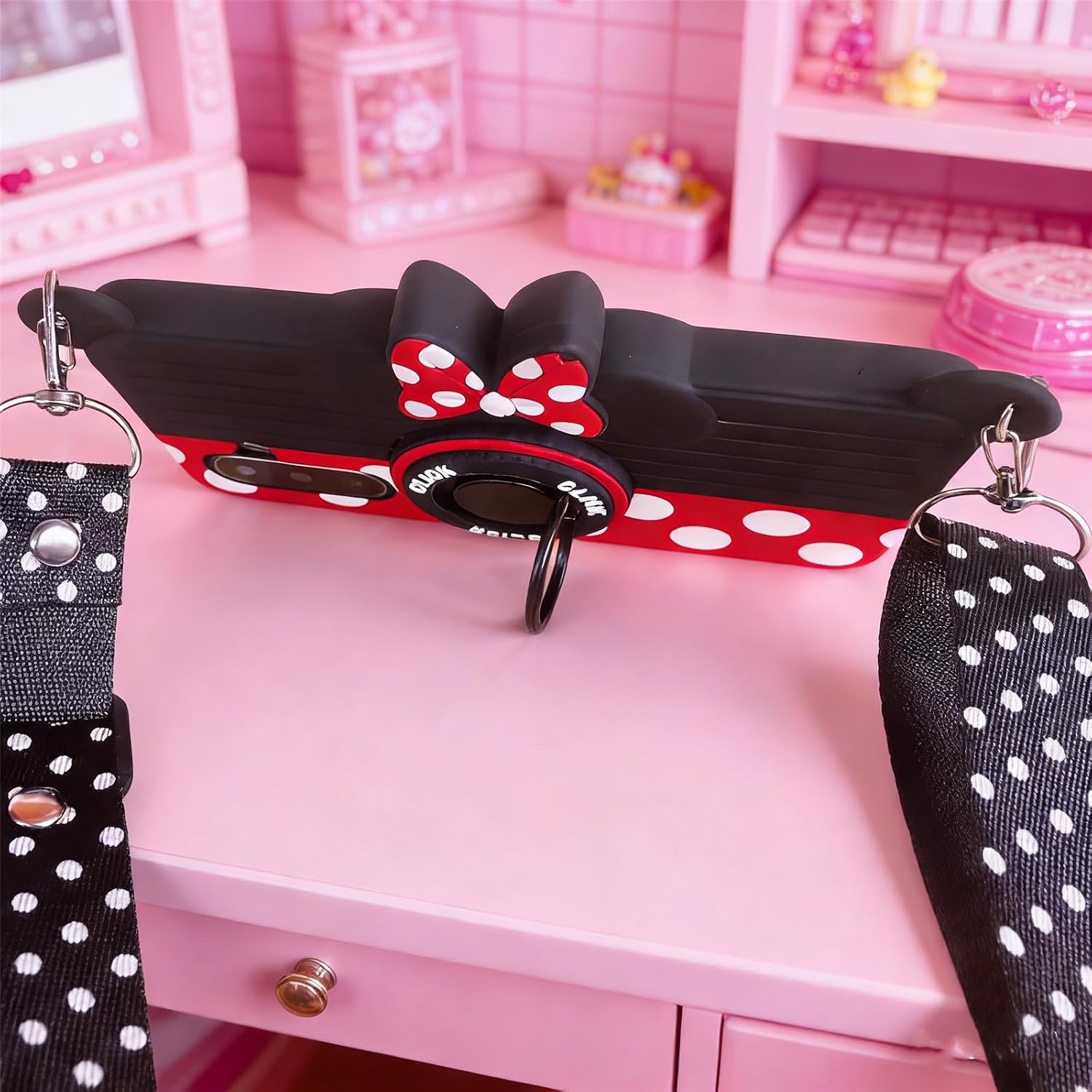 for Samsung S25 FE Case Cute Galaxy S24 FE Case with Kickstand 3D Carton Camera Rotating Ring Grip Holder Lanyard Teens Girls Women Silicone Cover for Samsung Galaxy S25 FE S24FE 6.7" (S24 FE/S25 FE) image 3