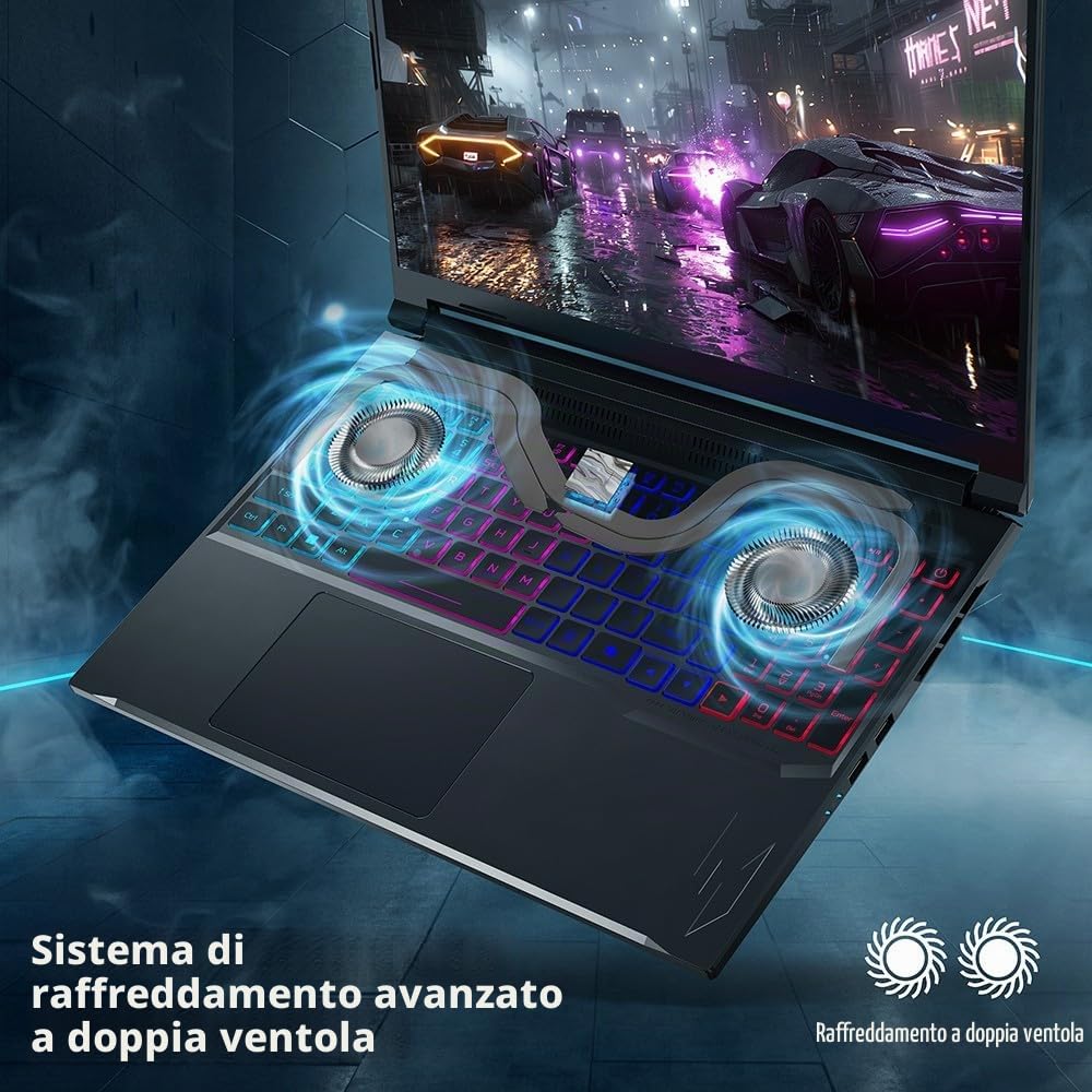 Acer Nitro V 16S AI Gaming Laptop | Processore AMD Ryzen 7 260 | NVIDIA GeForce RTX 5060 Laptop GPU (572 AI Tops) | 16" WUXGA IPS 180Hz Display | 32GB DDR5 | 1TB Gen 4 SSD | Wi-Fi 6 | ANV16S-41-R2AJ