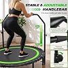 Mini Trampolín Rebounder ACWARM HOME de 40" para Adultos, Capacidad 440 Lbs, Verde | Plegable con Colchoneta de PP, Marco de Acero Aleado, Cuerdas Elásticas, Cardio de Bajo Impacto para Ejercicio 3