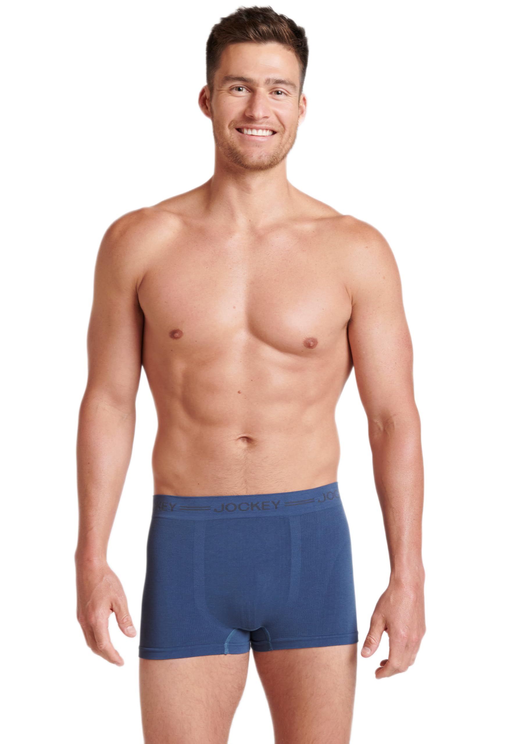 Jockey Men's Everyday Seamfree Trunk - 3 Pack, Just Denim, L-XL