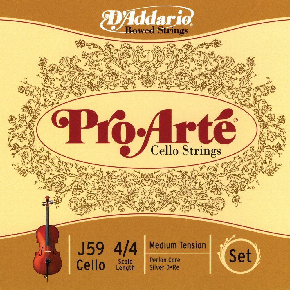 D'Addario Pro-Arté Cello 10Blk Set 4/4 Med (J594/4M-B10)