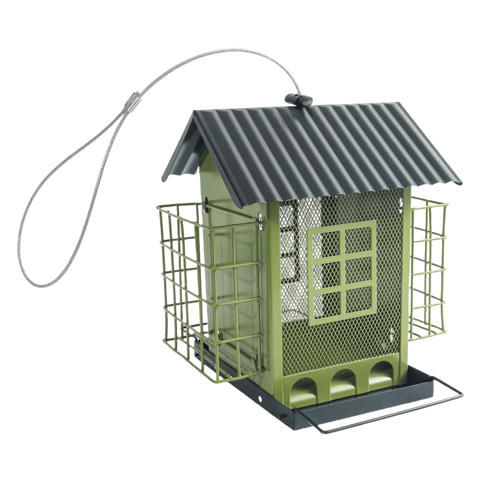 Comederos para pájaros estables y Resistentes a la Intemperie, duraderos, comederos para pájaros Colgantes de Metal, Suministro para observación de Aves en Patio Trasero, Colgante para Exteriores