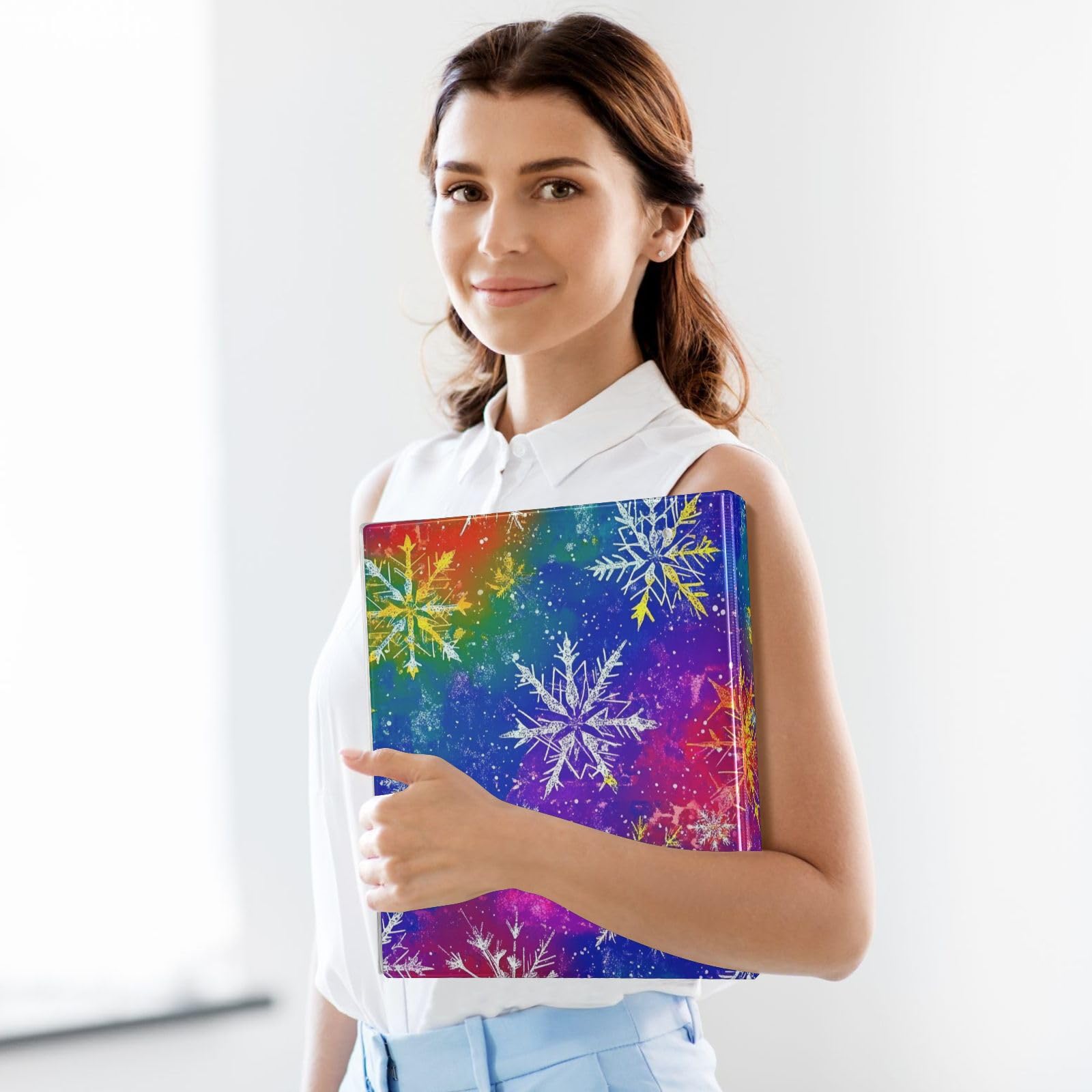 Reliures de 3,8 cm pour l'école Flocons de neige Couleurs vives