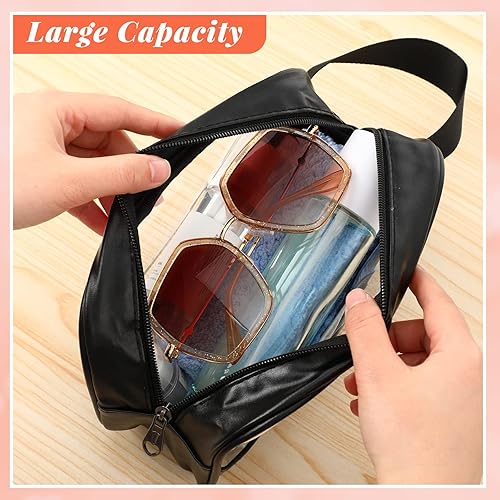 Miniatura 4 de Tanlade 18 bolsas de cosméticos transparentes a granel, bolsa de maquillaje translúcida, bolsa de aseo para mujer, impermeable, portátil, juego de