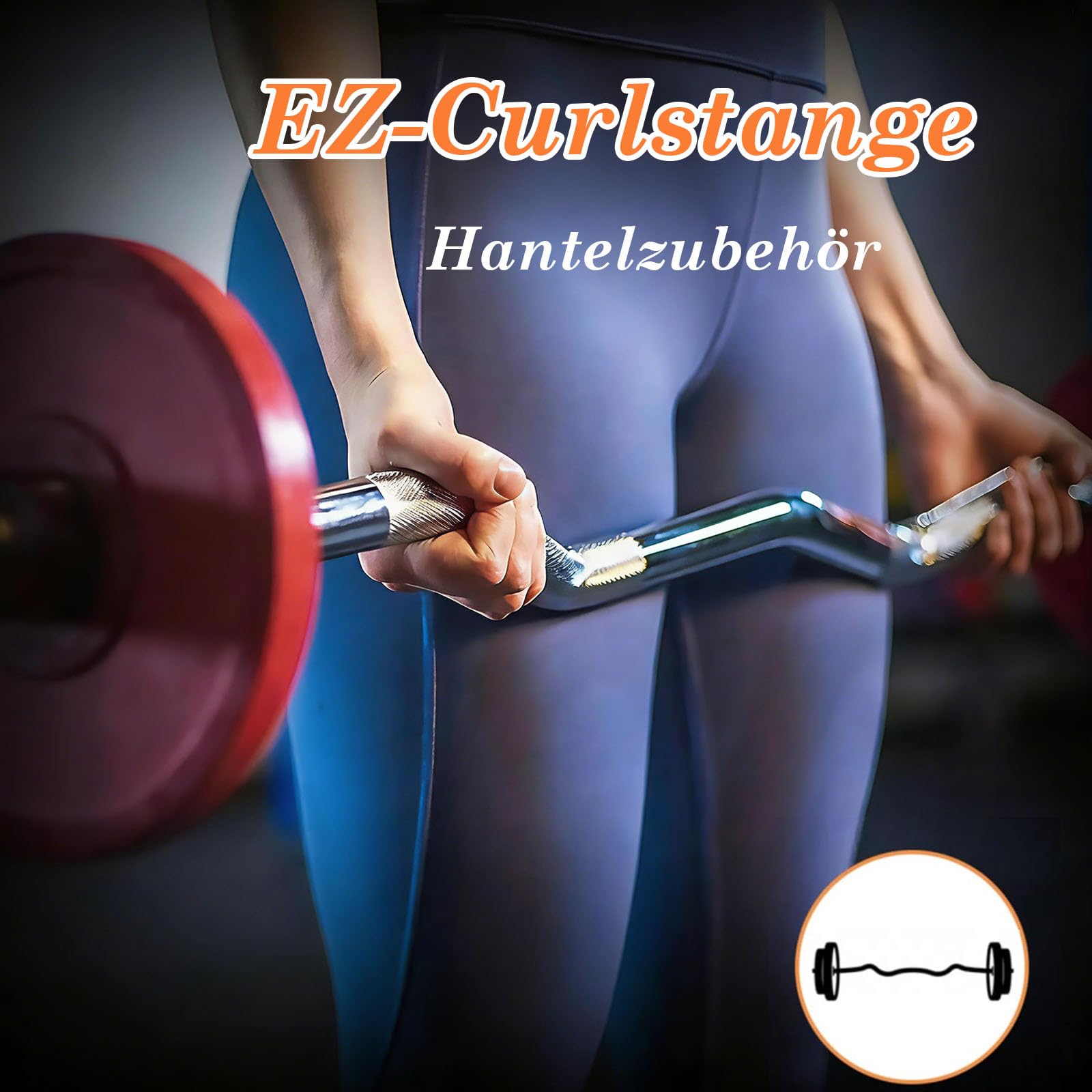 uyoyous Langhantelstange SZ Curlstang 120 cm Hantel Curl Stange Verchromt