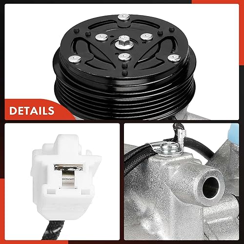 Miniatura 8 de A-Premium Compresor de aire acondicionado de CA con embrague compatible con Mazda 3 2004-2009, 3 Sport 2009-2009, 5 2006-2010, 2.0L 2.3L