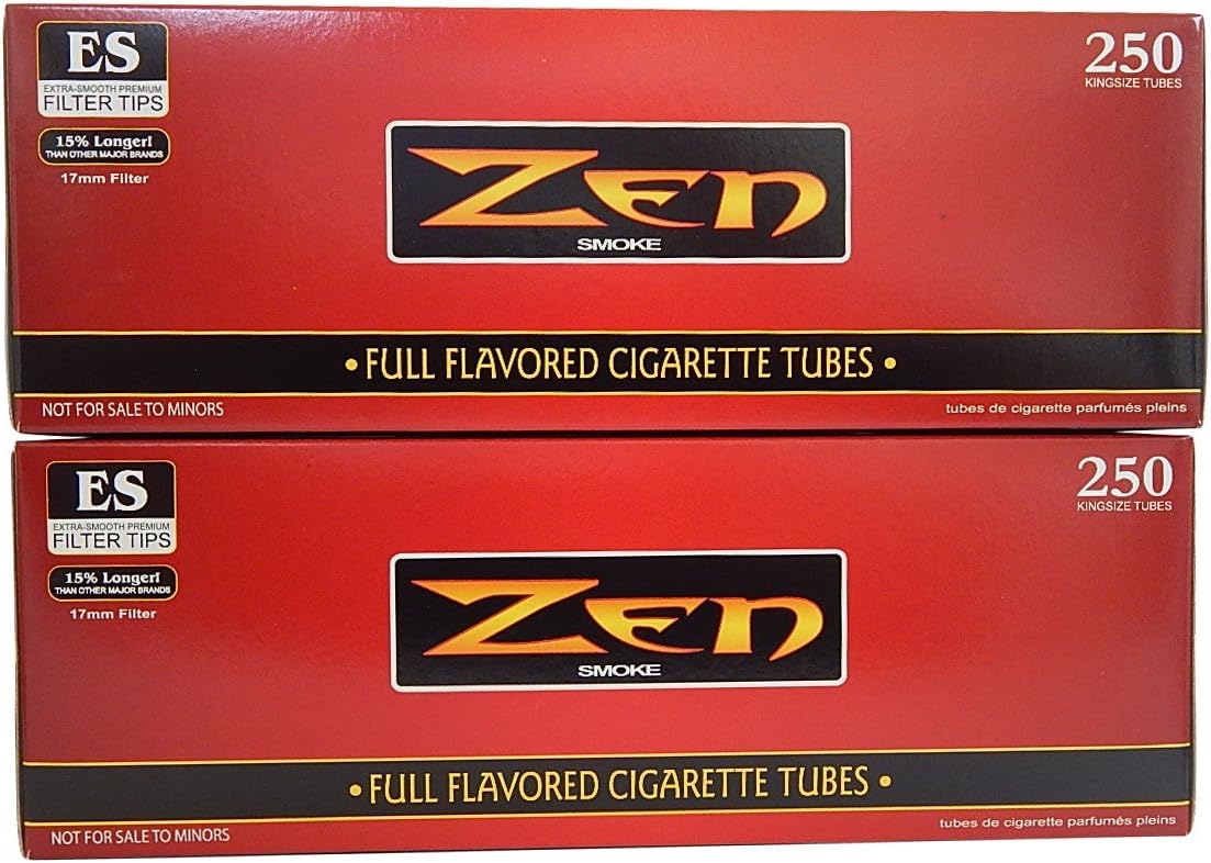 ZEN King Size Full Flavor Cigarette Tubes -2 pack, 250 ct per box