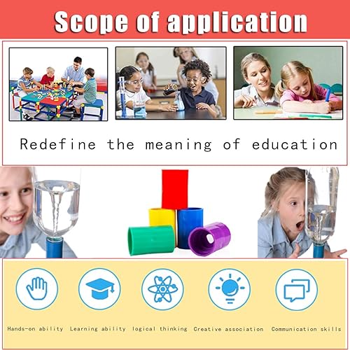 Miniatura 6 de Conectores de botella Tornado Cyclone, conector de plástico Tornado Conectores de botellas de vórtice para estudiantes Prueba de experimento