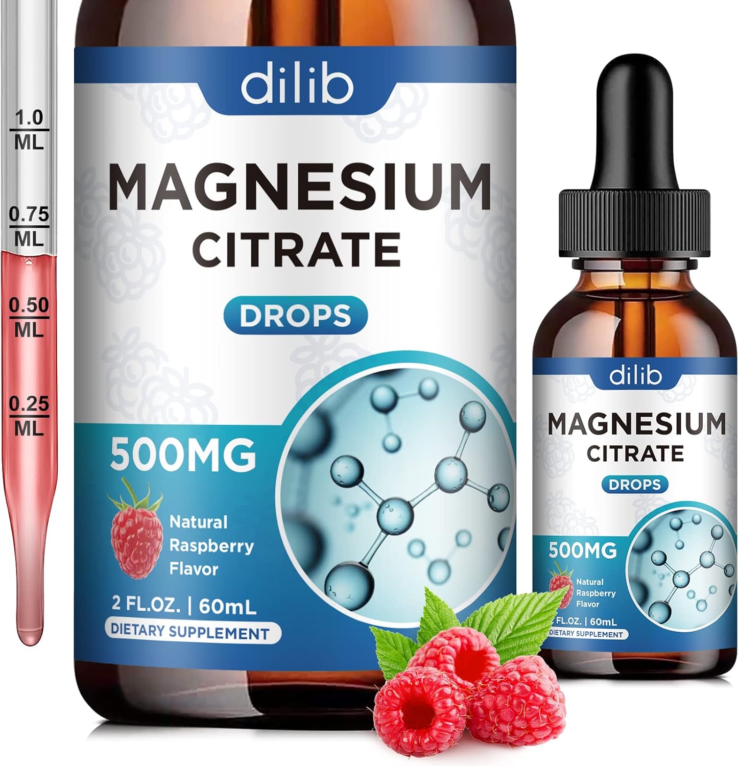 Magnesium Citrate Liquid Magnesium Drops Supplement 500mgSupport Stress Relief