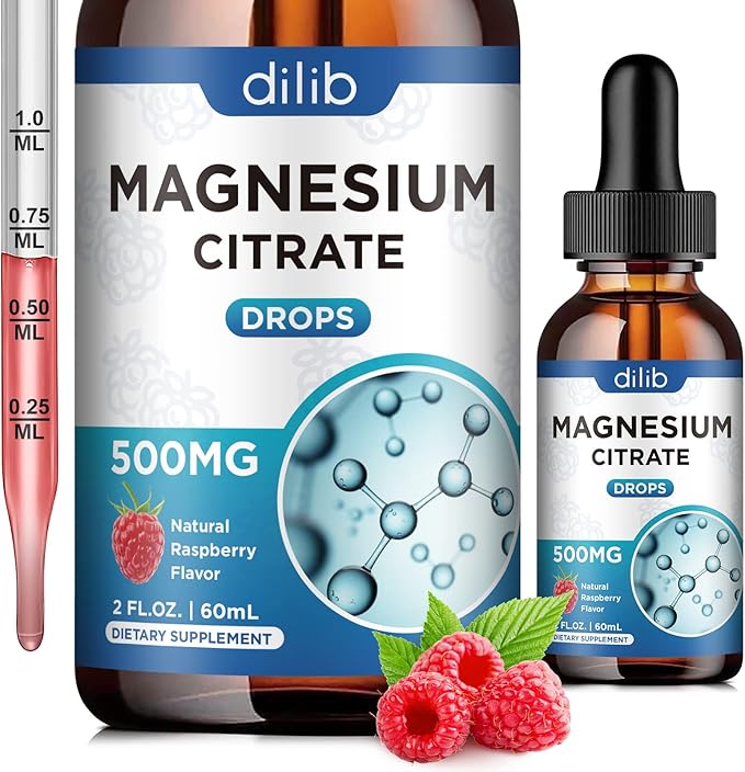 Magnesium Citrate Liquid Magnesium Drops Supplement 500mgSupport Stress Relief