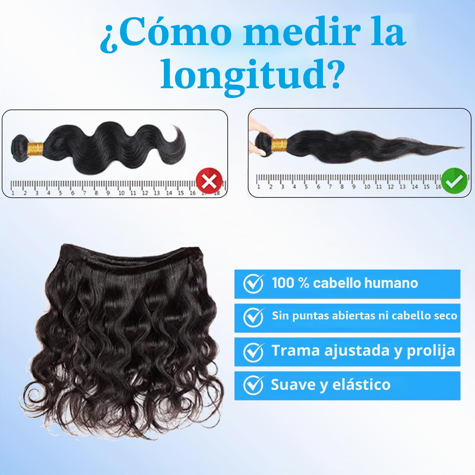 Human Hair Bundles Body Wave Brazilian Weave Hair Extensions 16 18 20 inch | 3 Bundles 100% Unprocessed Body Wave Hair Extensions Brazilian Weave Bundles for Black Women Natural Color 210g