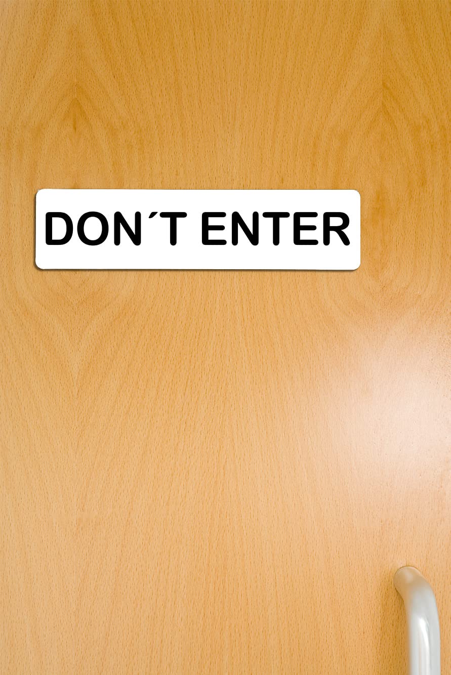 Cartello Adesivo Per Porta DON'T TOUCH – PVC 200x50 Mm – Segnale Informativo In Inglese