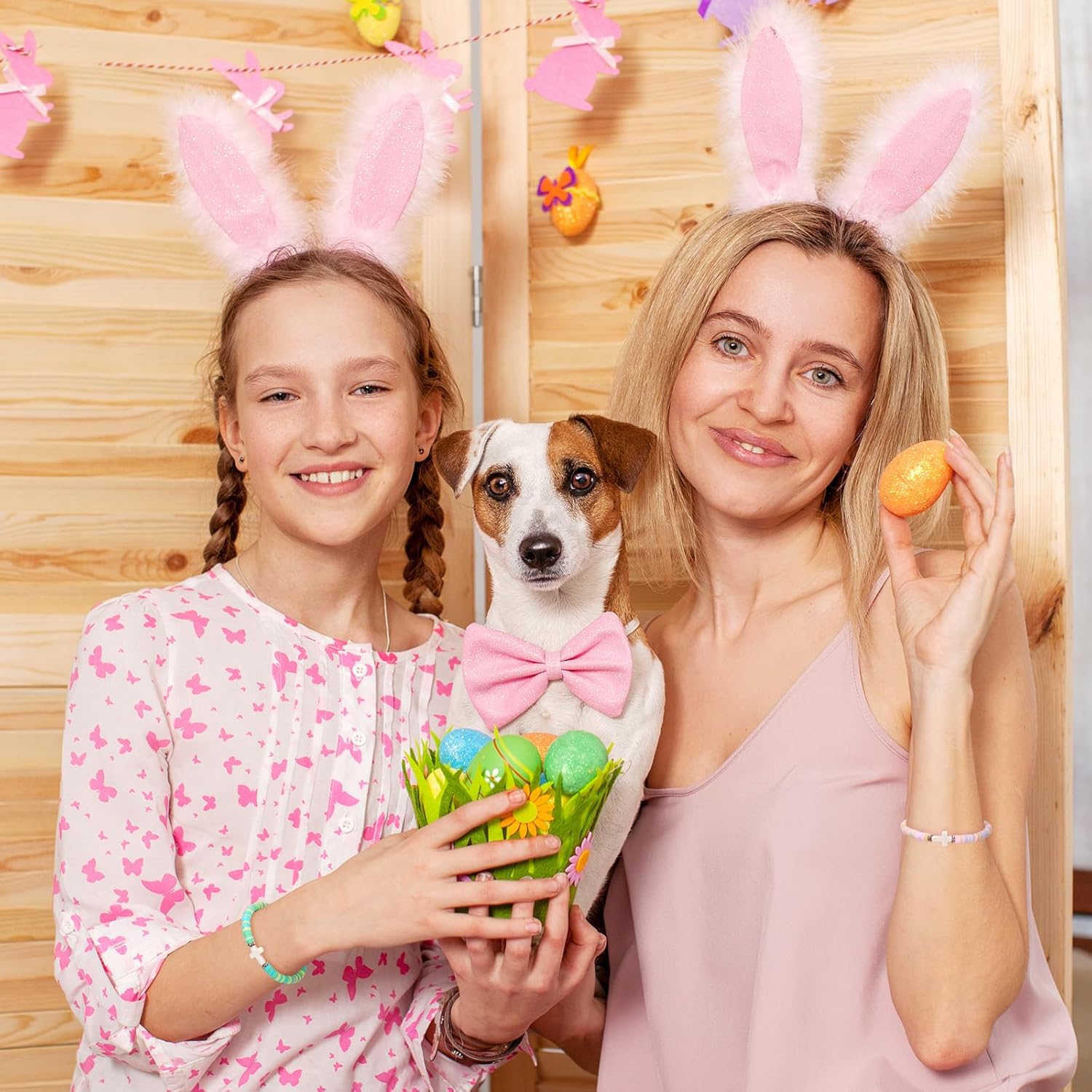 Landical 24 Pcs Easter Cross Friendship Bracelets with Motivational Cards Easter Gifts for Women Bulk Basket Stuffer Cute Cross Party Favors Egg Fillers Friendship Jewelry Set - Image 6