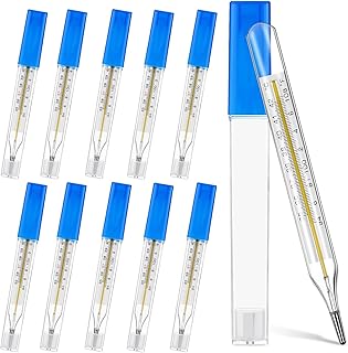 10PCS Lightweight General Temperatures, Classic Oral Temperatures Digital Oral Thermomete Rectal and Underarm Temperature for Fever Alarm Medical Thermometer