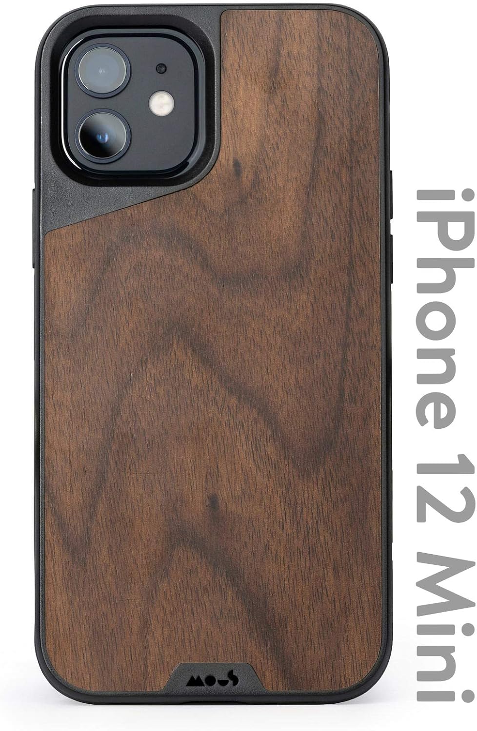 Mous - Protective Case for iPhone 12 Mini - Limitless 3.0 - Walnut - No Screen Protector