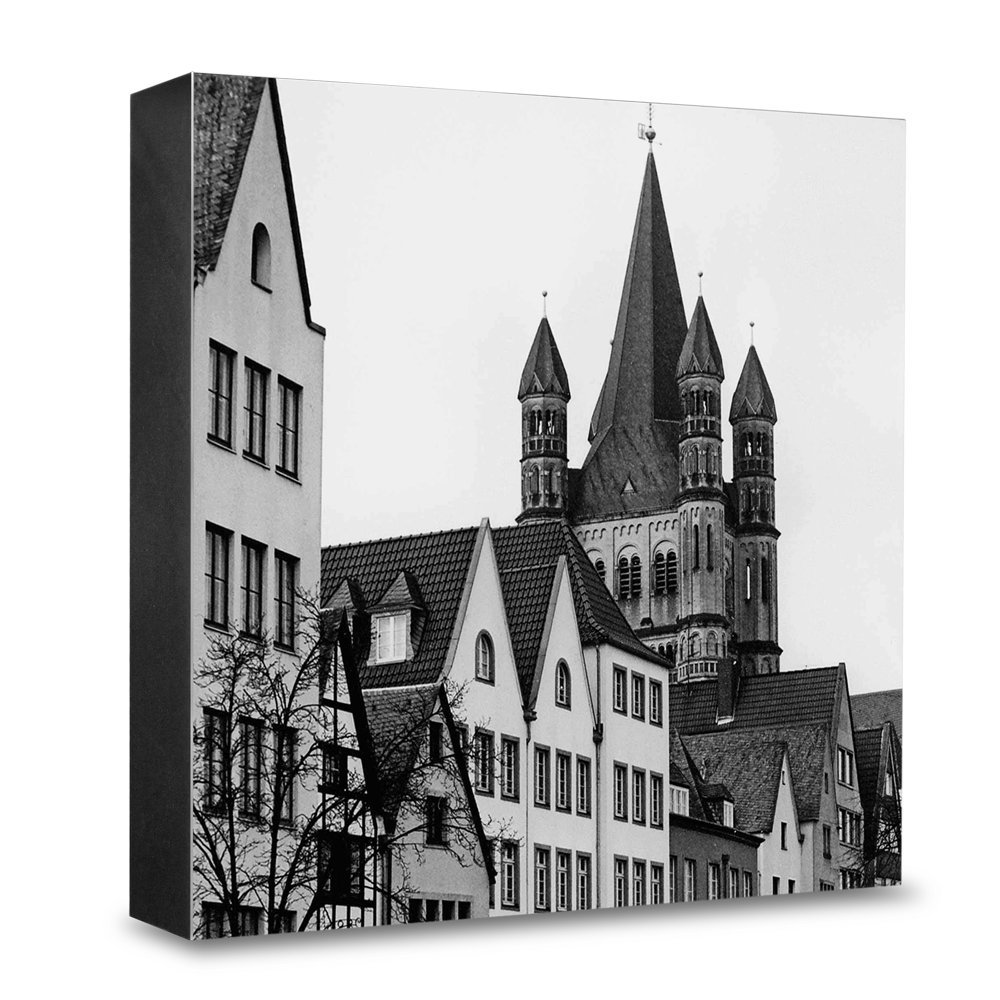 Tableau bois Köln photo architecture monochrome haut de gamme HG-K106