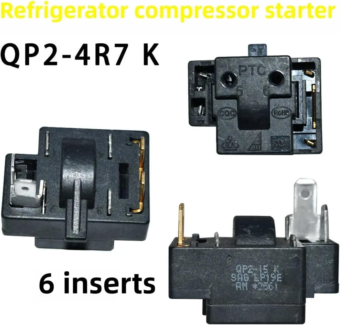 冷蔵庫冷凍庫コンプレッサースターター QP2-4.7H/15H/15K/22H スターター過負荷保護リレー 1個