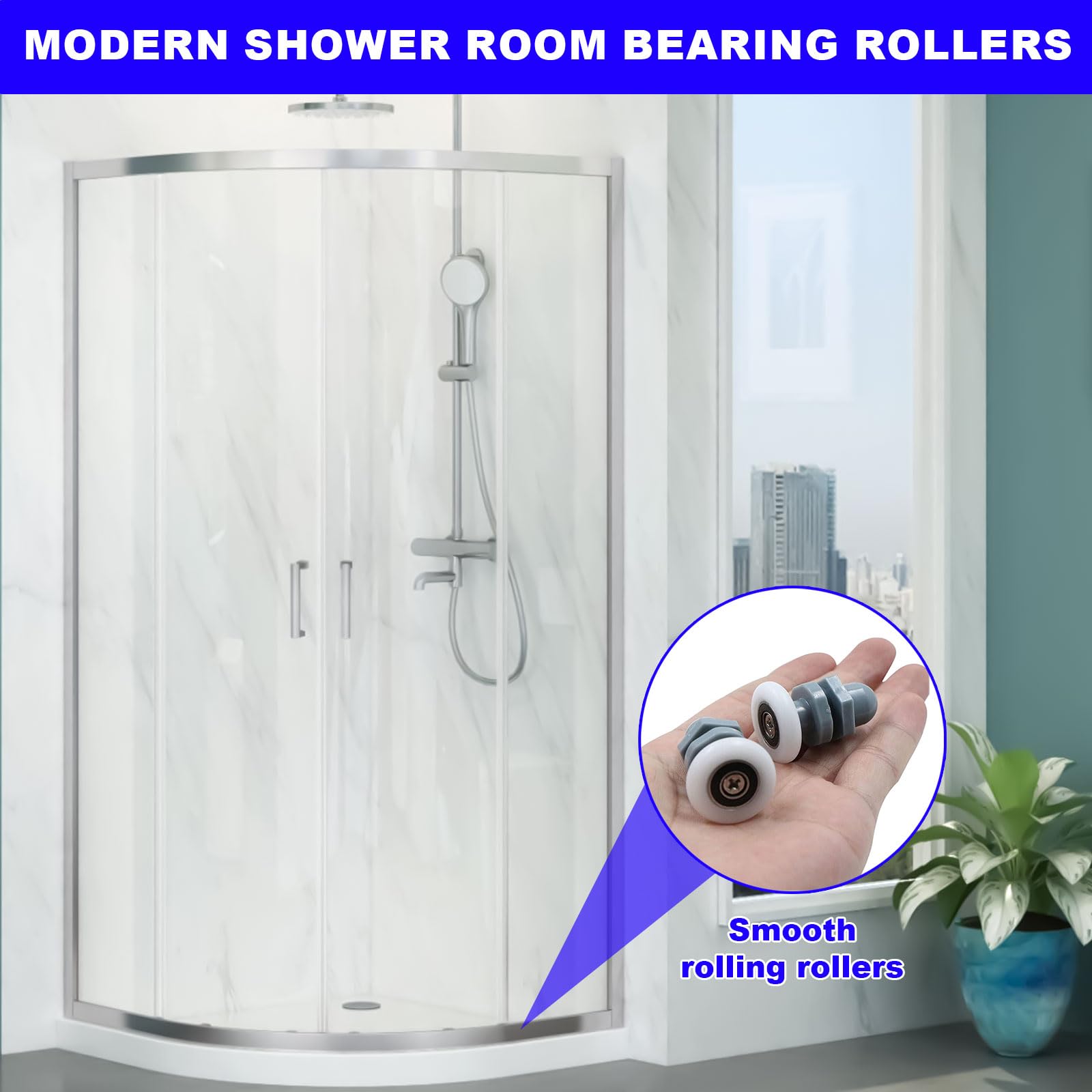 Lntyq Porte De Douche - Rouleau Roulette Roue Pour Porte De Douche