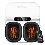 MOUNTRAX Foot Massager Machine with Heat, Foot Massager for Plantar Fasciitis, Neuropathy Pain, Shiatsu Foot Massager with Remote, Fits Feet Up to Men Size 12 (White)