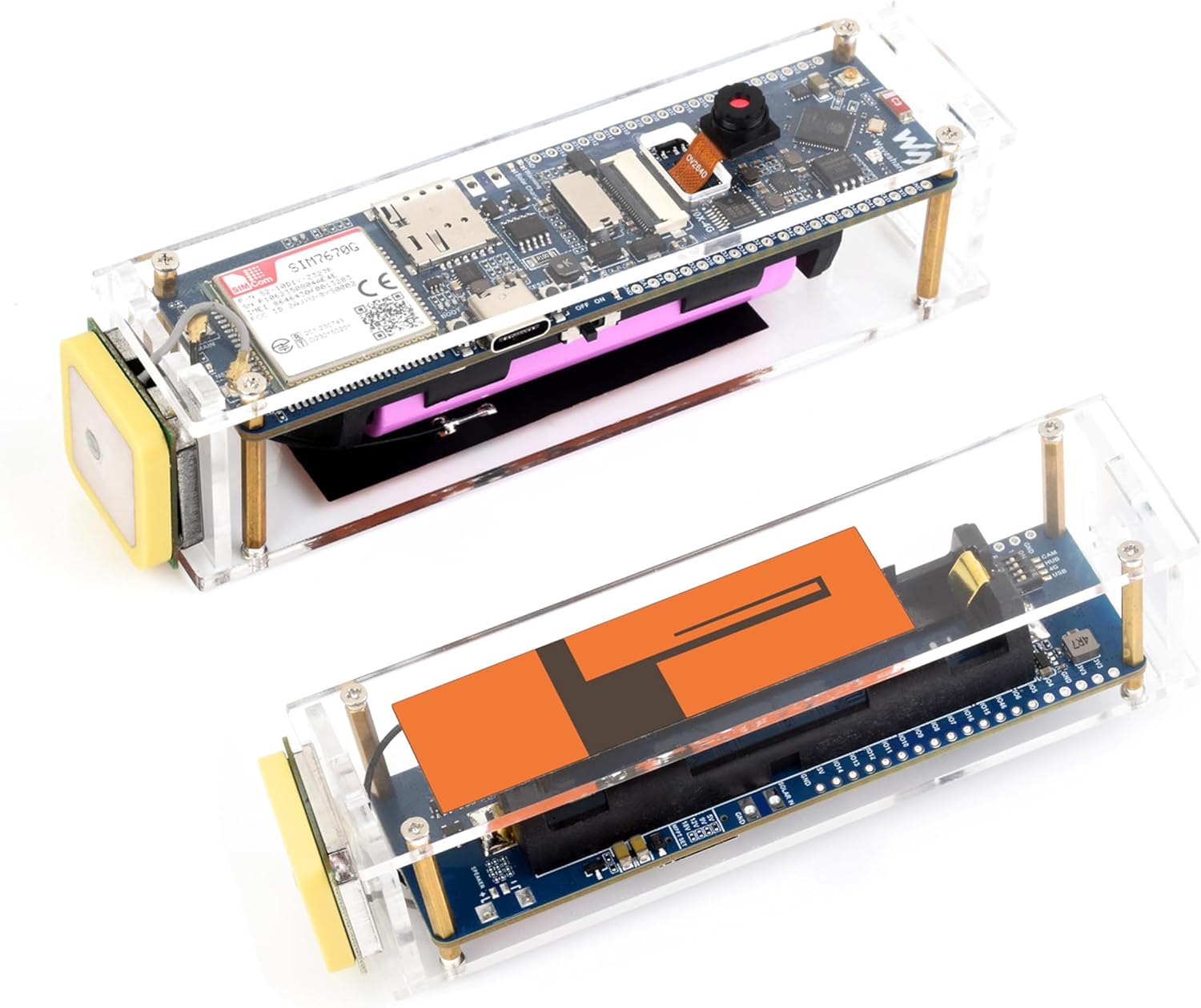 ESP32-S3 SIM7670G 4G Development Board, LTE Cat-1/WiFi/Bluetooth/GNSS Positioning, Global Coverage Multi Band, Onboard Camera/Antenna, Suitable for 4G Portable WiFi, Solar Panel or USB Charging