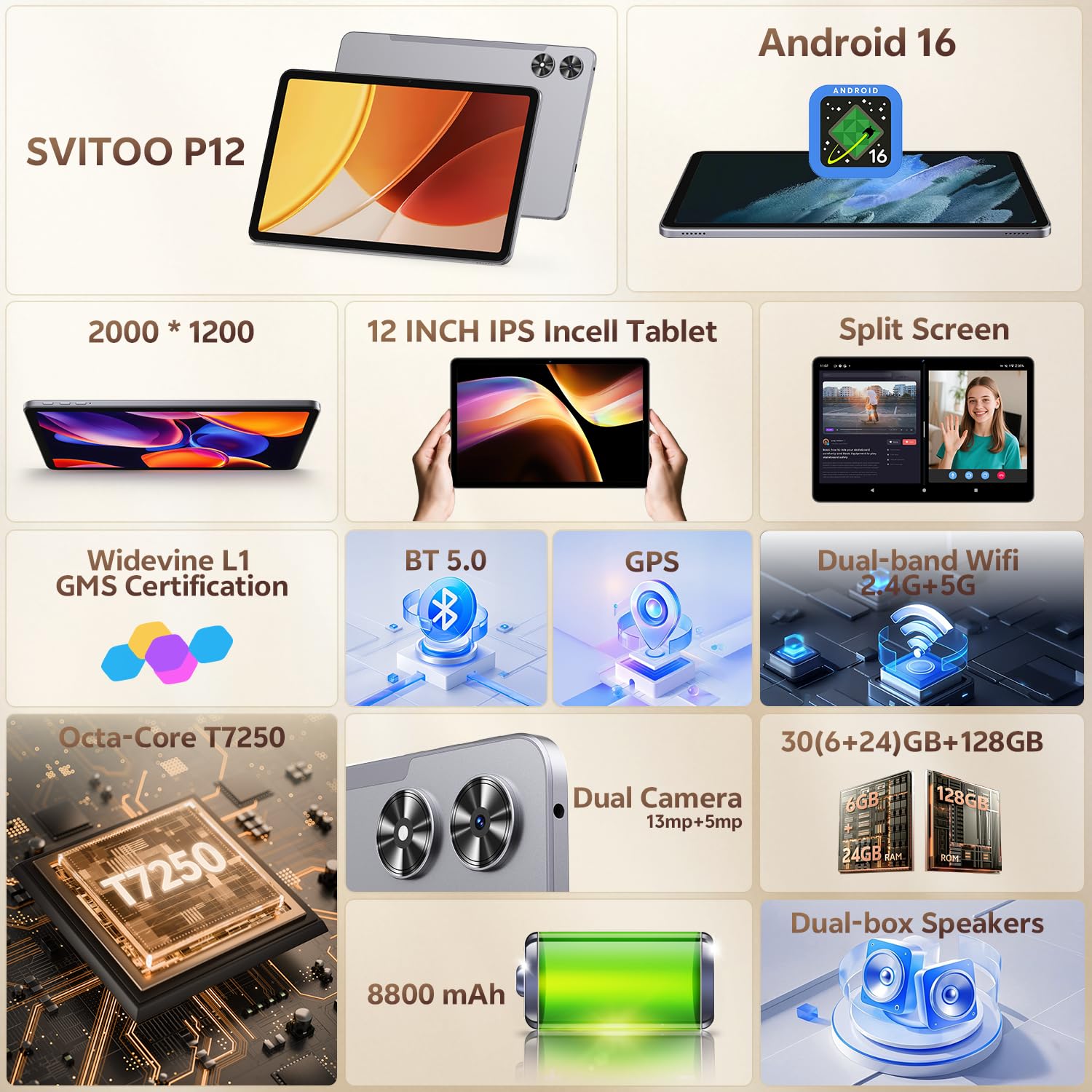 P108 タブレットPC 12インチ グレー SVITOO SVITOO P108 タブレット ユーザーマニュアル