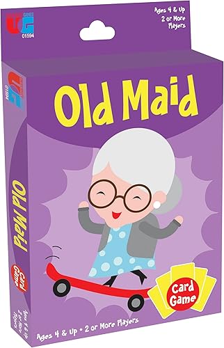 Miniatura 3 de University Games Juego de cartas Vieja Soltera - Tamaño Jumbo, Tarjetas de personajes coloridas para niños de 4 años en adelante, juego divertido y