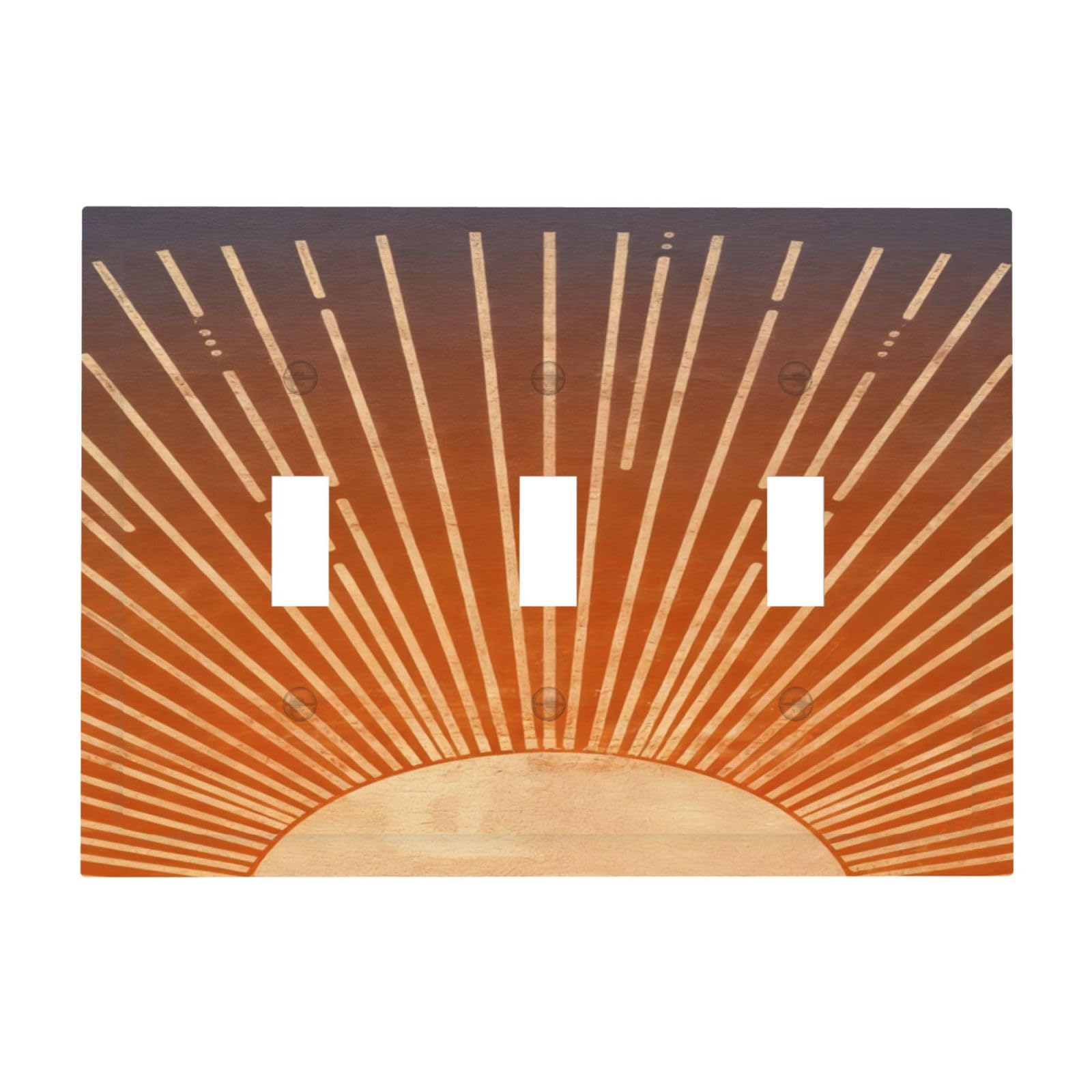 Placa de pared triple bohemia para 3 interruptores de palanca decorativa