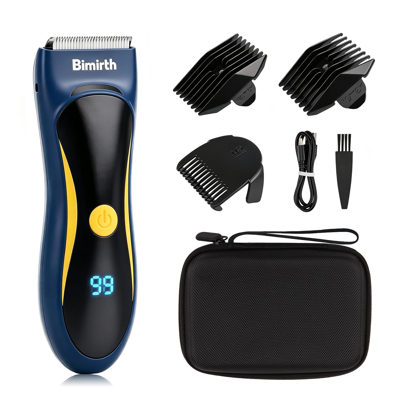 Bimirth Body Hair Trimmer for Men and Women, Rechargeable, Waterproof