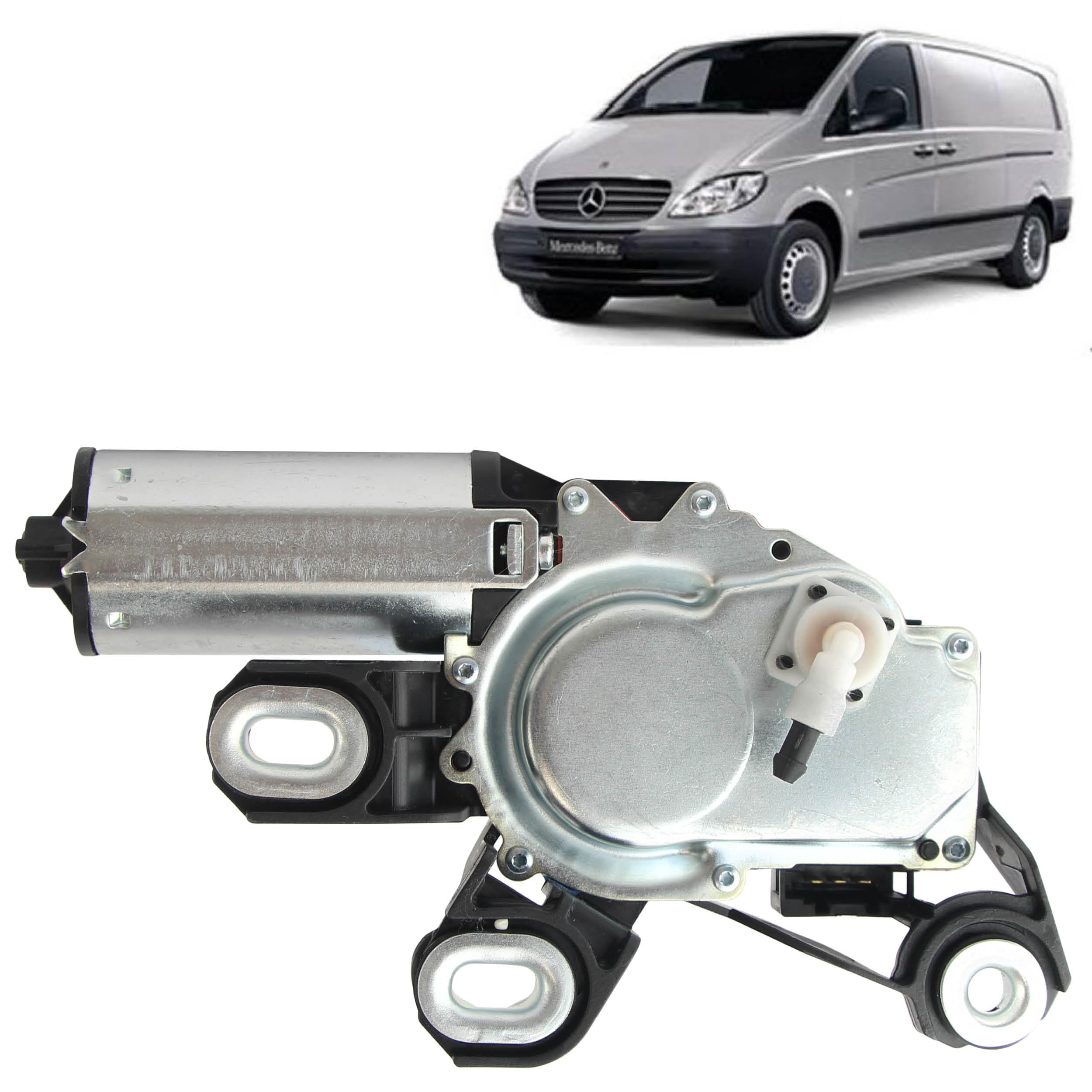 Motor limpiaparabrisas trasero compatible para Mercedes Vito y Viano (W639) (2003-2014) 6398200408, 639 820 0408, 639 820 04 08