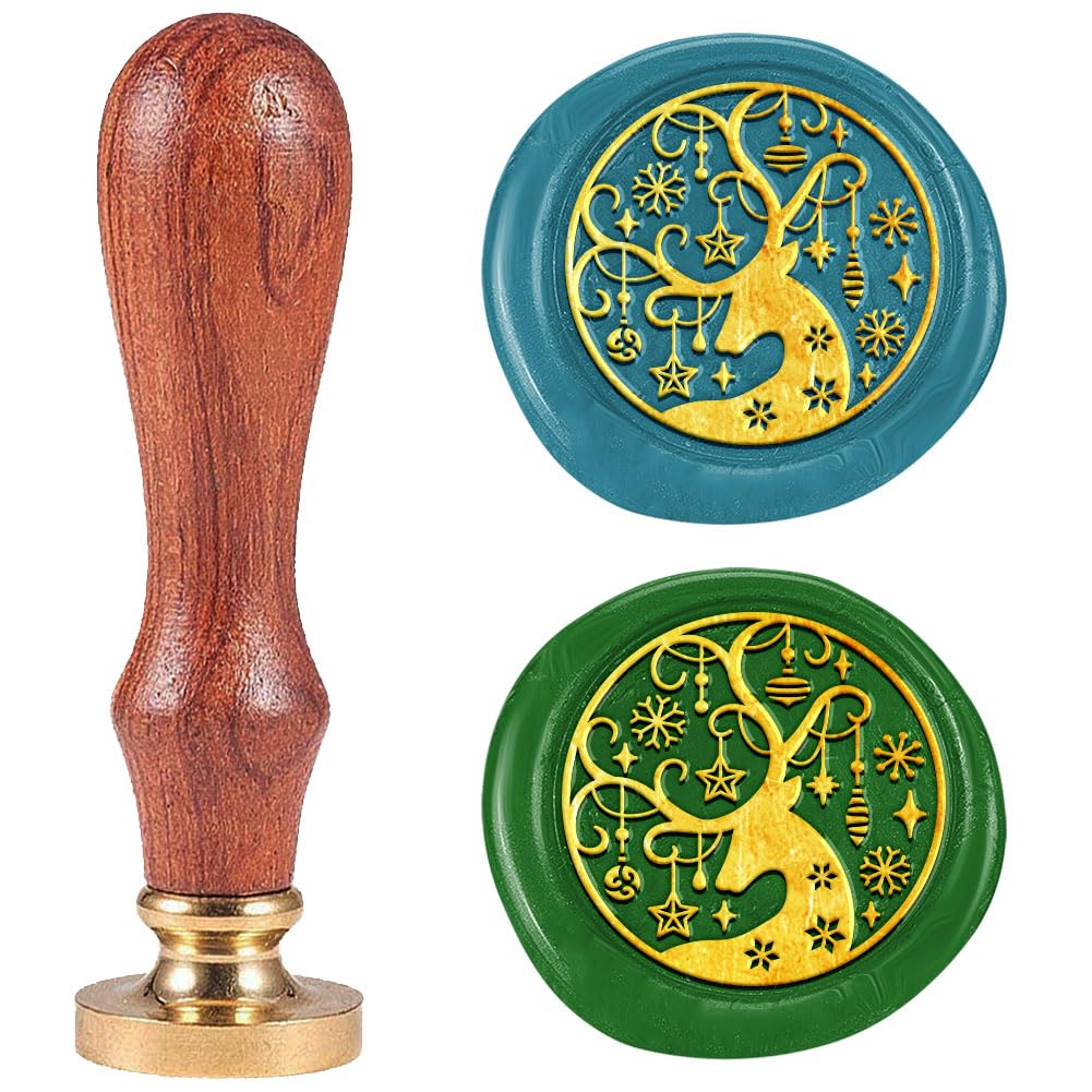 DELORIGIN 1" Christmas Deer Wax Seal Stamp