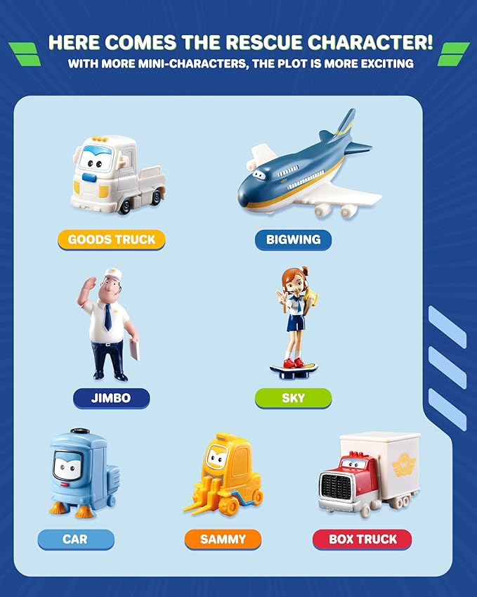 Super Wings 15-Pack Figuras de Acción Transformables 2 Pulgadas miniatura 8