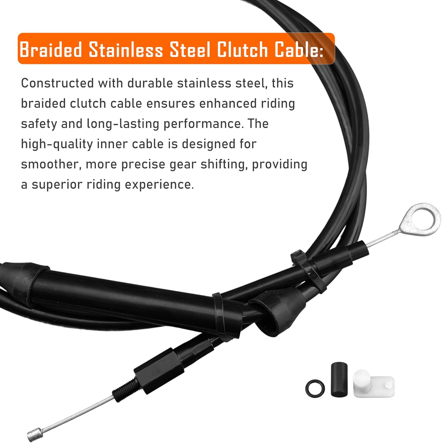 16 Inches Ape Hanger Black Stainless Handlebar Cable Kit Brake Line Clutch Cable Electronic Throttle CAN-Bus Wiring Harness Compatible with 2011-2015 H-D Softail Model No ABS