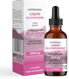 Liposomal Glutathione 2000mg with Vitamin C, Oral Glutathione Liquid, Antioxidant Supplement for Detox, Superior Absorption, Higher Dosage (Pack of 1)