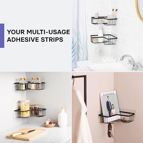 Miniatura 4 de KINCMAX Paquete de 4 adhesivos de pared resistentes al agua, resistentes al agua, sin uñas, almohadilla adhesiva transparente sin rastro, adhesivos