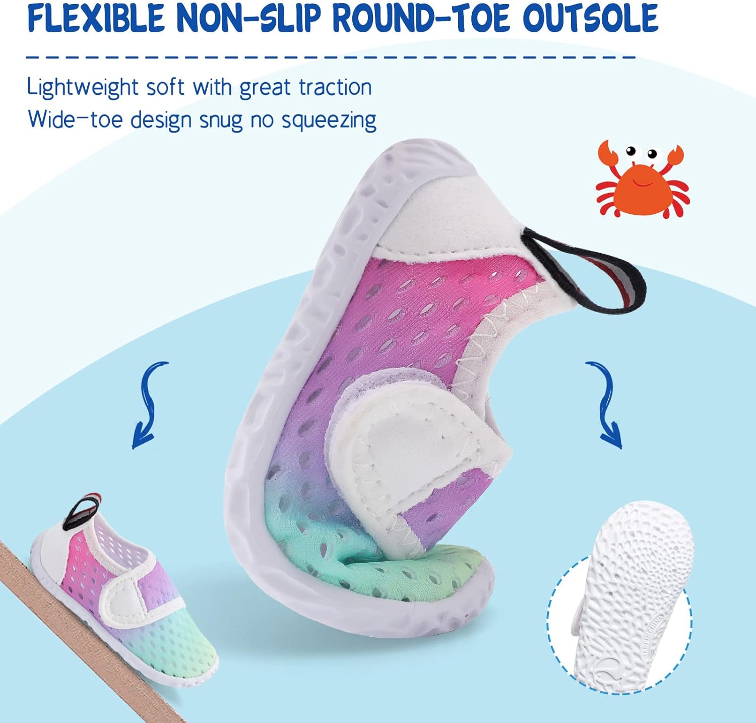 LeIsfIt Toddler Water Shoes Boys Girls Barefoot Aqua Socks Kids Breathable Quick-Dry Swim Shoes for Beach Pool Surf - Image 5