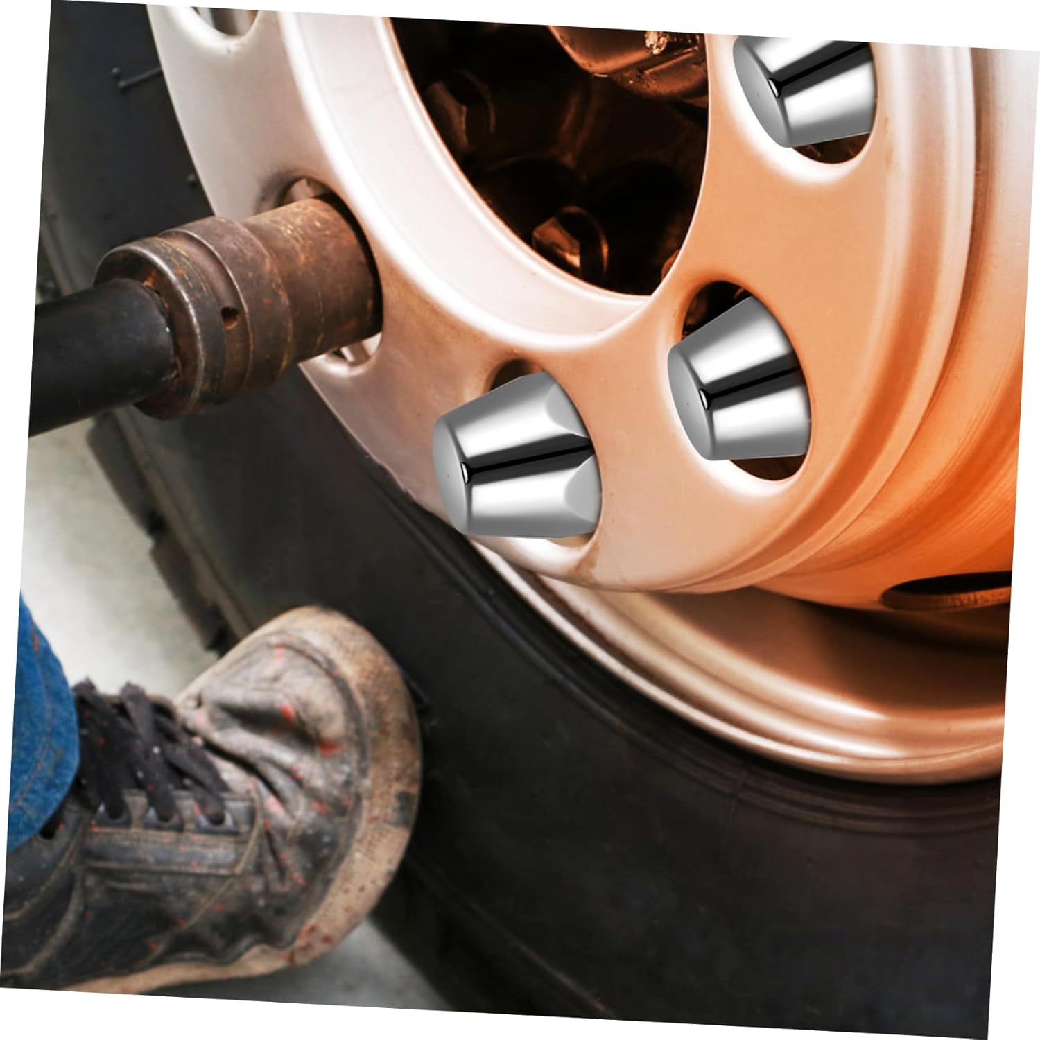 20 Lug Nut Covers for Trucks Easy Installation Semi Protectors Sleek Appearance for Various Models