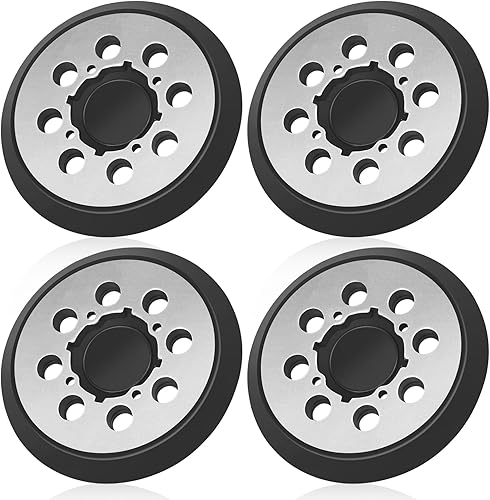 Paquete de 4 almohadillas de repuesto para lijadora orbital DeWalt, 5 pulgadas, 8 agujeros, de gancho y bucle, almohadillas de metal para DWE6421