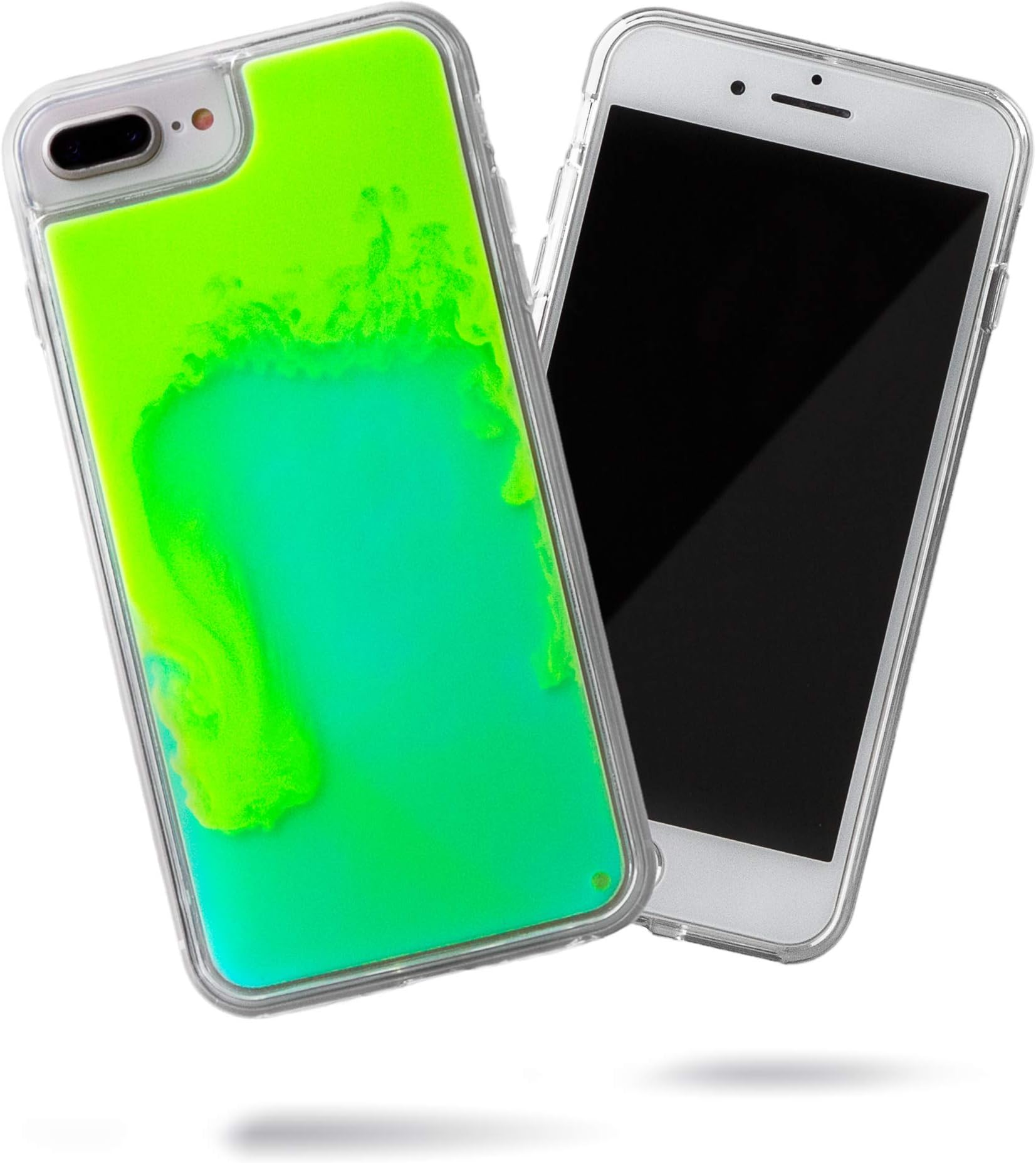 picture Iphone 8 Plus Neon Green Case steeplab flowing neon sand liquid iphone 8 plus iphone 7 plus case full body protection with raised bezel mint and neon green glow