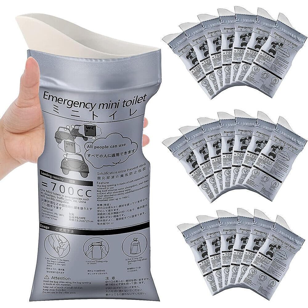 FS COOL Urine Bags Travel Pee Bags Portable Emergency Urine Bag Portable toilet for adults Unisex Urinal Bag pee/wee bags Disposable Urinal Road Trip Essentials Vomit Bags for Camping (Set of 15)-image-16