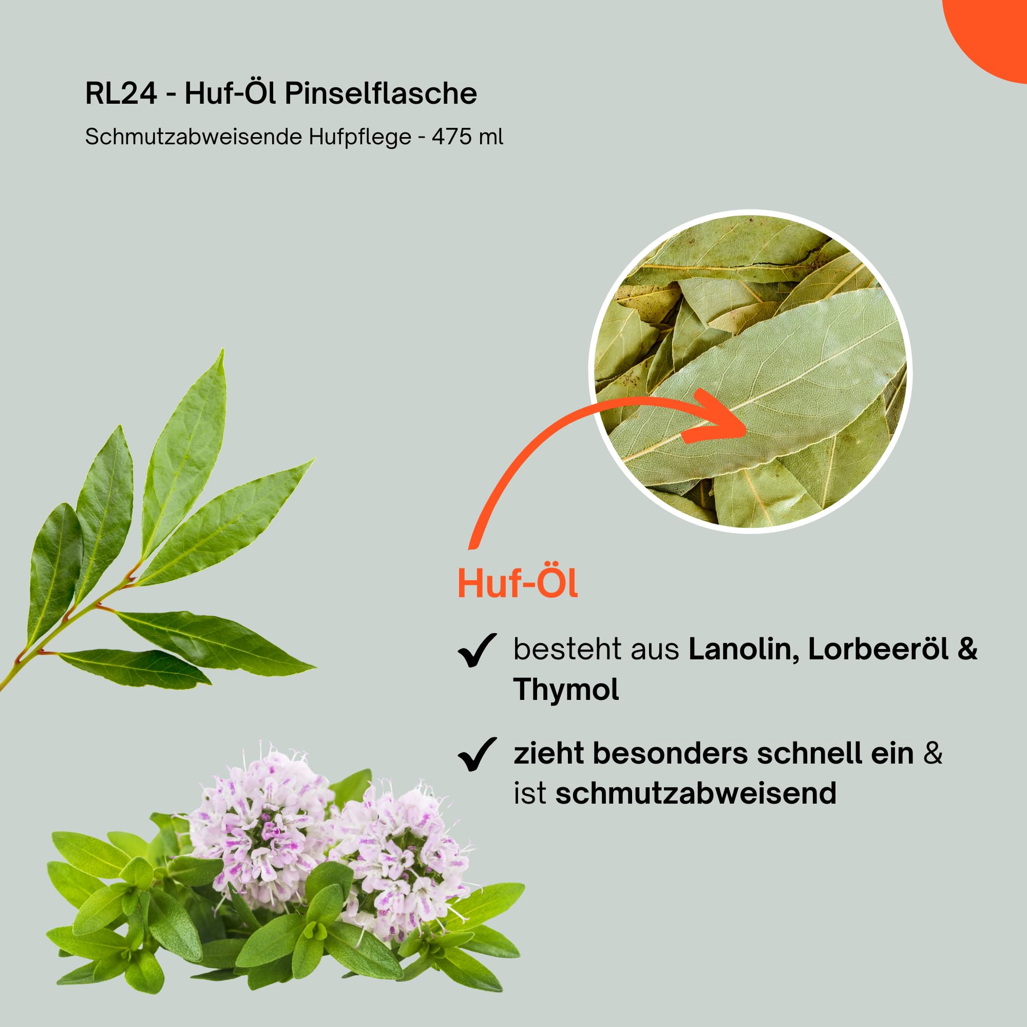 RL24 - Huf-Öl – 5 x 475 ml Pinselflasche (5er Set)