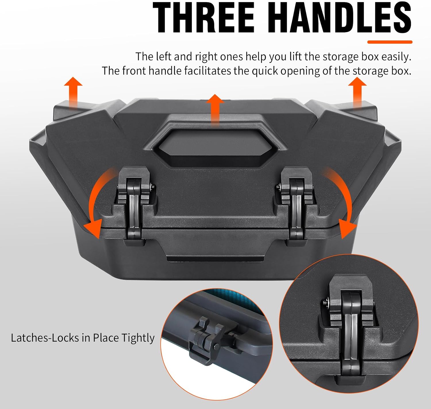 36 QT Rear Cargo Box Compatible with 2022-2025 Polaris RZR Pro R/Pro R 4 Accessories Water Resistant UTV Rear Cargo Tool Storage Box W/ 2 Lockable Latches Replacement for 2884236