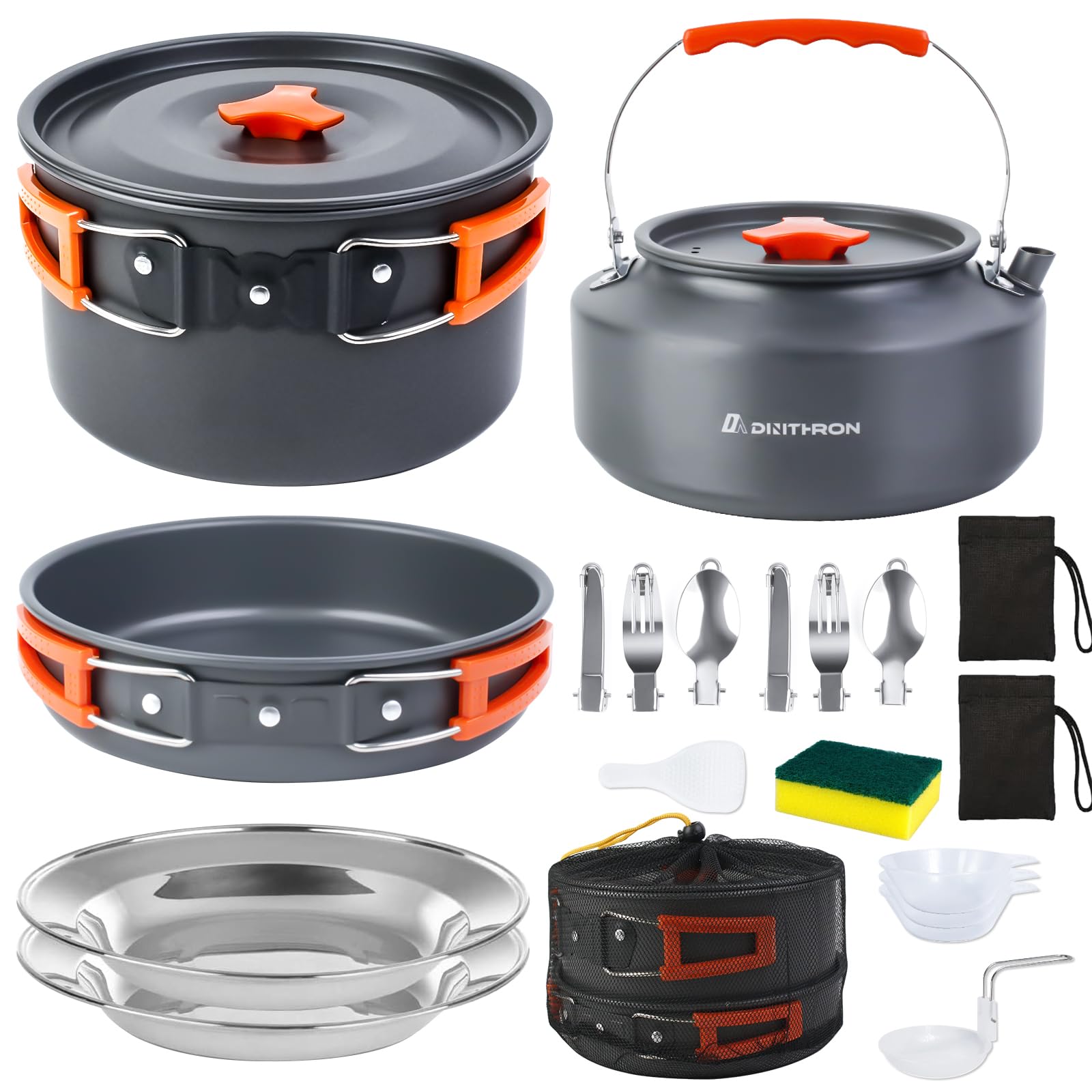 Dinithron 18-Piece Camping Cookware Set