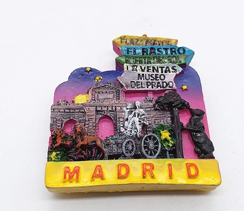 Miniatura 6 de Madrid España - Imán para nevera, colección de regalo, decoración para el hogar y la cocina, etiqueta engomada magnética Madrid España imán para